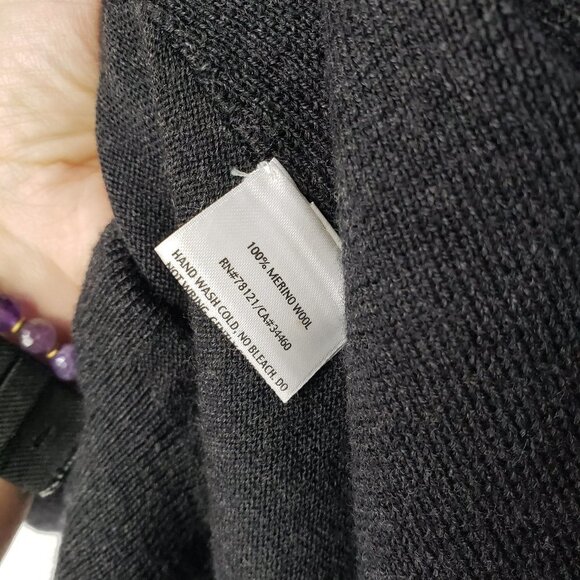 Eileen Fisher‎ Merino Cowl Neck Sweater XS Charcoal Grey Sleeveless Tunic - Picture 6 of 6